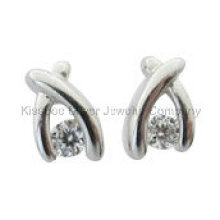 Fashionable 925 Sterling Silver Costume Jewelry Earrings Stud (E7418)